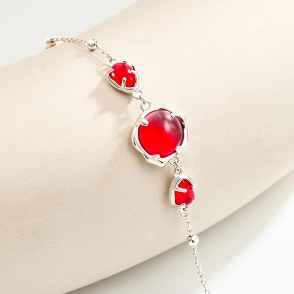 Neiman Marcus Cicy Bell Platinum Plated Moonstone Link Bracelet - Picture 3 of 4